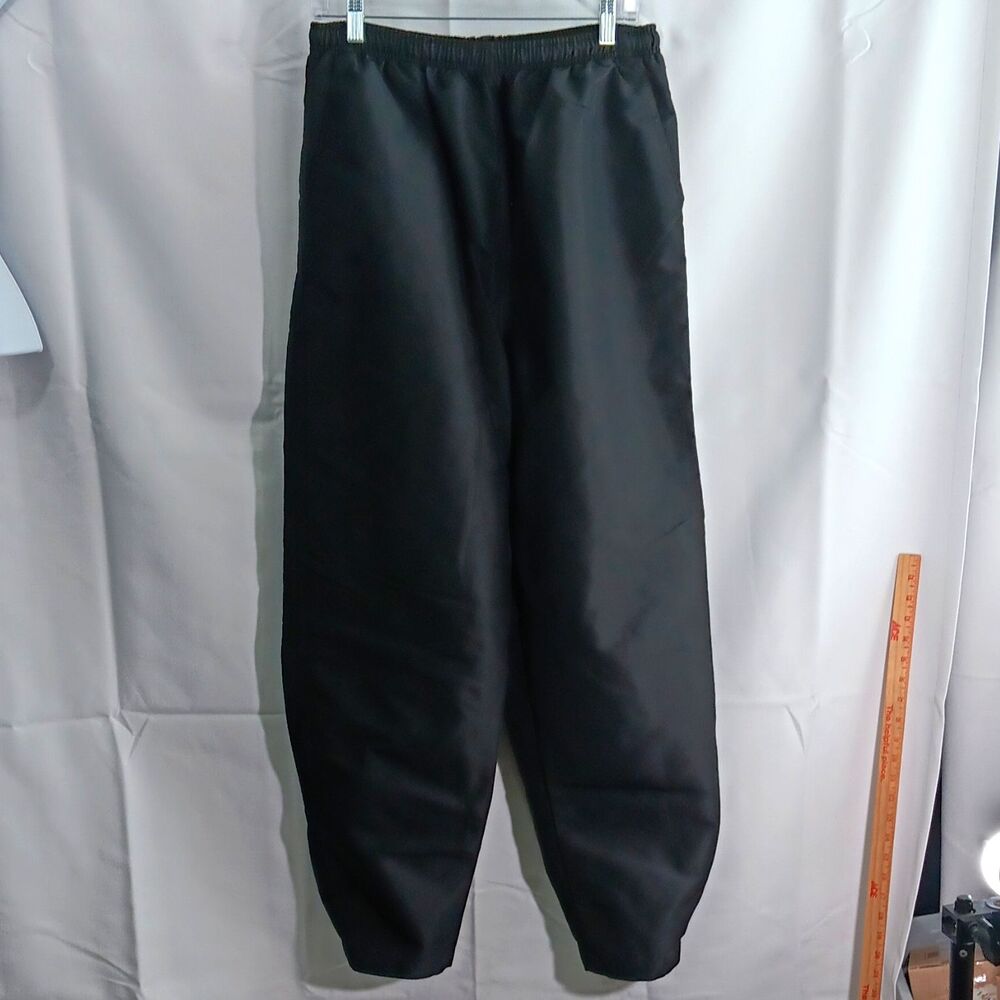 Holloway Rain Pants Men's XL Black Lined Elastic Waist Snap Ankle 30" Inseam